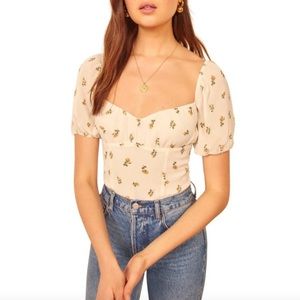 🌼NWT Reformation Berry Top in Rosebud